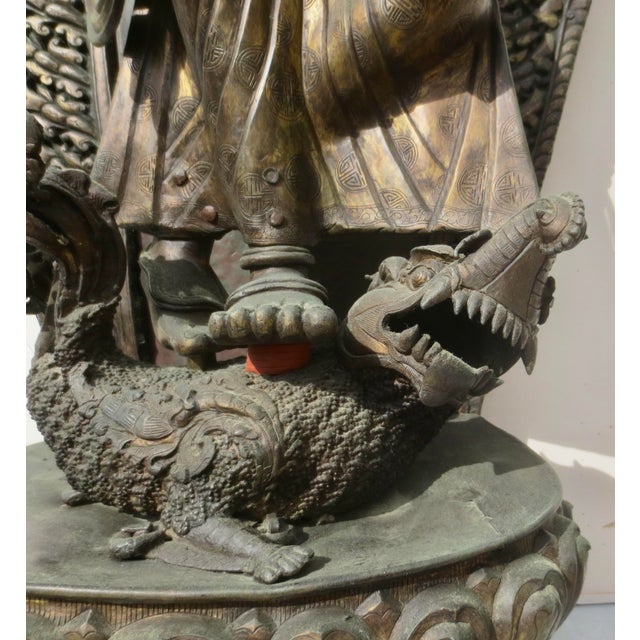Copper Repousse Manjusri Late 19th Nepal For Sale - Image 9 of 16