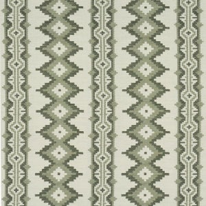 Schumacher Pathway Fabric In Green