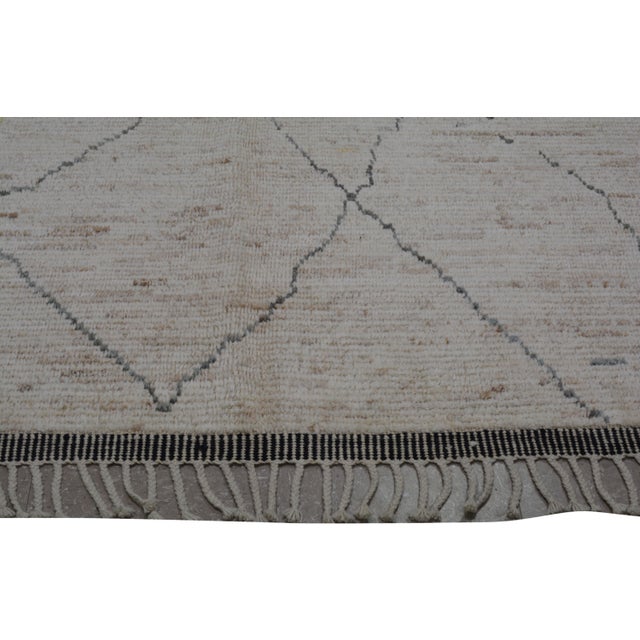 Textile Moroccan Hand Knotted Wool Rug, 10'x13'9" For Sale - Image 7 of 7