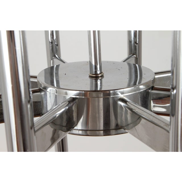 Sciolari, Roma 1970s Scolari Eight-Arm Chrome Chandelier For Sale - Image 4 of 10