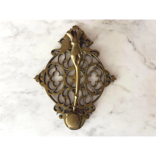Victorian Brass Hand & Gavel Door Knocker, 1940s For Sale - Image 11 of 18
