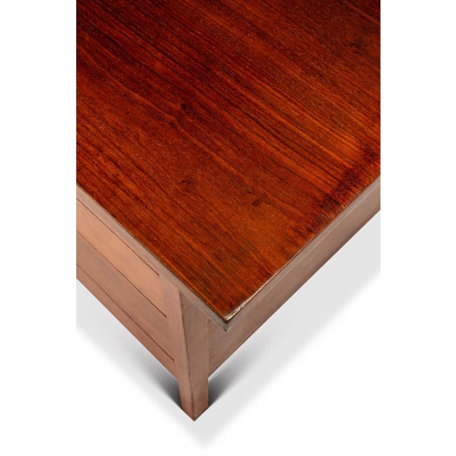 Rare Restored Substantial Mid-Century Modern Executive Desk in Walnut by Edward Wormley for Dunbar, Usa, C. 1950s For Sale - Image 16 of 18