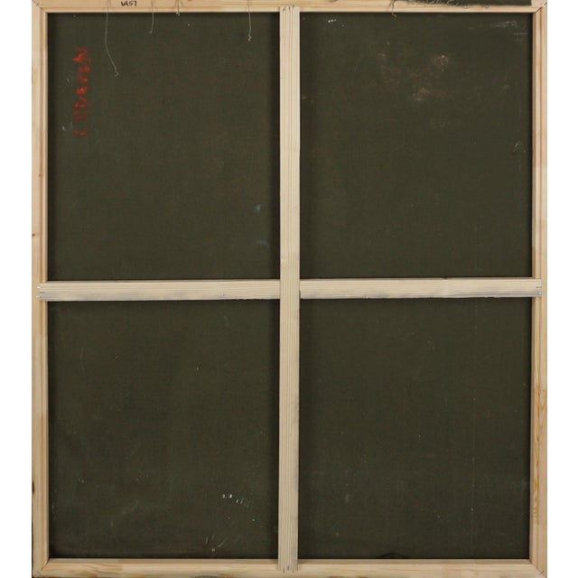 Textile Contemporary Mayan Inspired Abstract Figurative Oil Painting by C. Udesen For Sale - Image 7 of 8