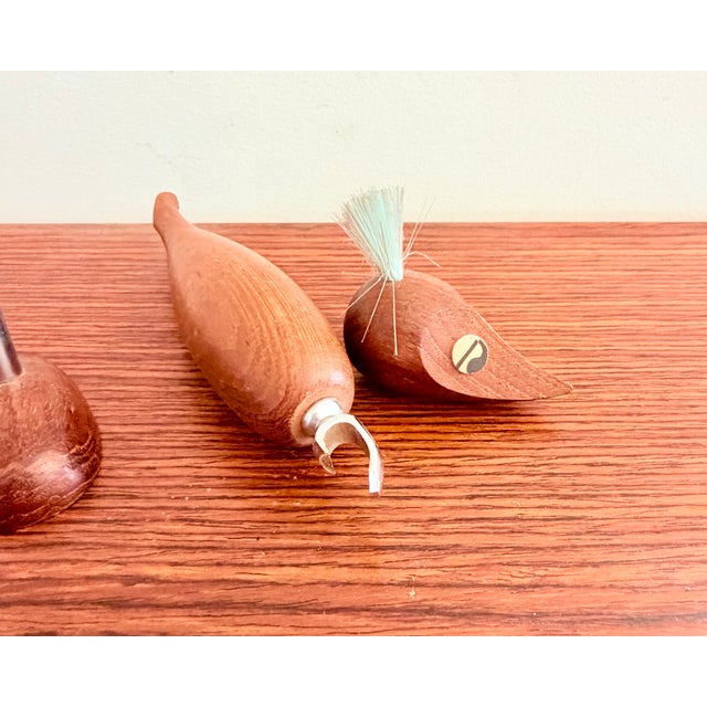 Bird Corkscrew and Bottle Opener in Teak attributed to Arne Basse, 1960s For Sale - Image 6 of 8