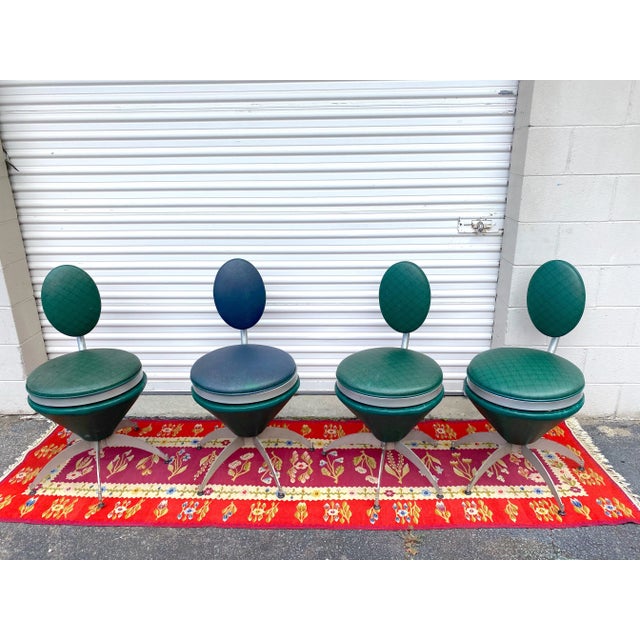 Machine Age Swivel Chairs in the Style of Vernon Panton - A Set of 4. For Sale - Image 9 of 9