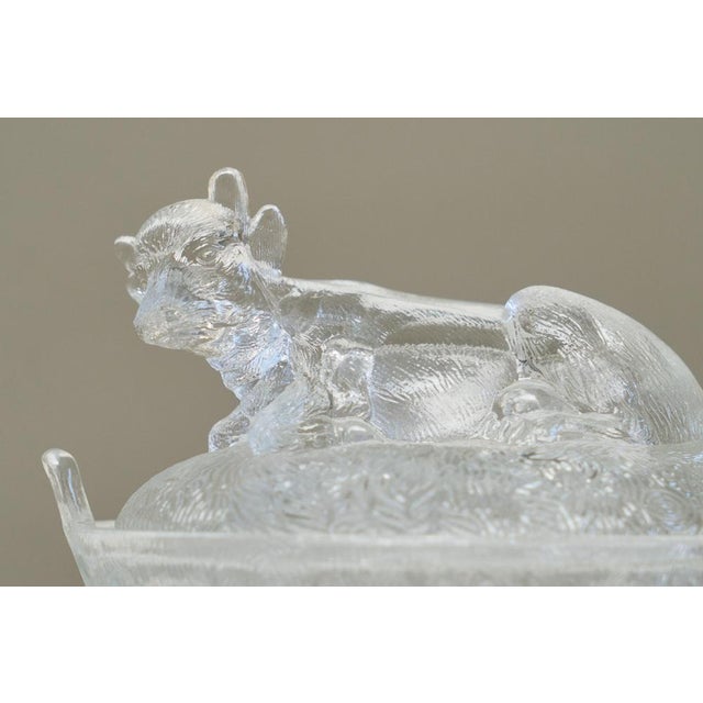 Mid-20th Century Lidded Box with Cow in Glass, 1940s For Sale - Image 3 of 11