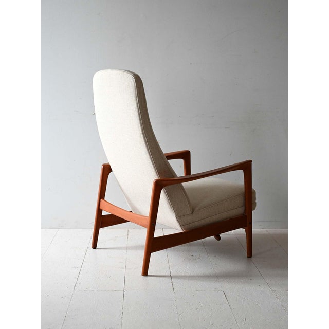 Brown Scandinavian Teak Armchair by Alf Svensson for Dux, 1960s For Sale - Image 8 of 11