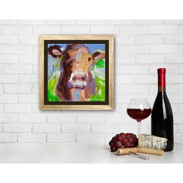 2020s Modern Abstract Cow Oil Painting by Lisa Haas For Sale - Image 5 of 12