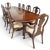 20th Century, USA A vintage Queen Anne style formal dining set comprising of an extendable double-pedestal dining table,...