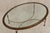 1990s Oval Glass Top Decorator Coffee Cocktail Table For Sale - Image 5 of 15