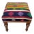Ethnic Kilim Upholstered Padded Footstool For Sale