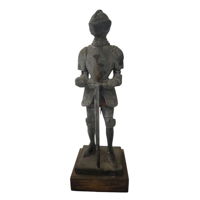 Antique Medival Knight Warrior Statue For Sale - Image 5 of 5