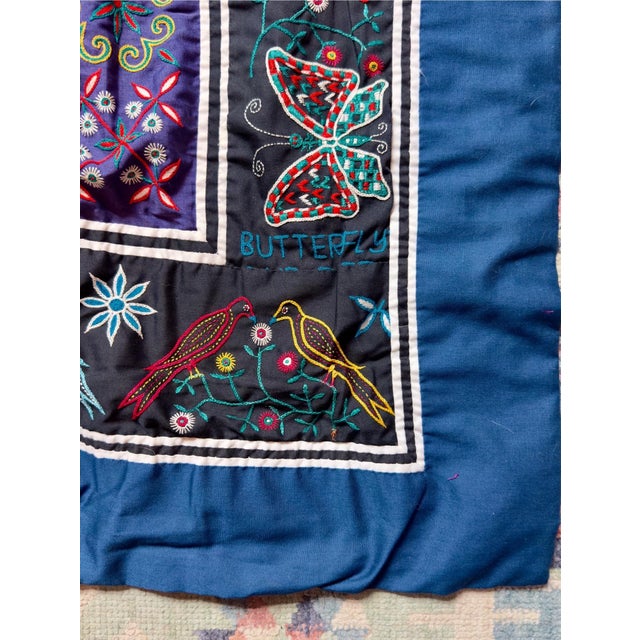 Asian Style Hmong Hill Tribe Refugee Story Cloth, 1975. For Sale - Image 4 of 12