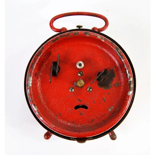 A Vintage French Jaz Clock, DECORATIVE ONLY, needs some adjustments. Great POP of colour !