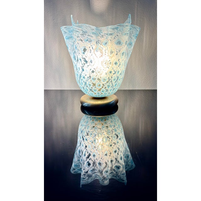 Macrame T Handkerchief Table Lamp by La Murrina Murano, 1990s For Sale - Image 4 of 14