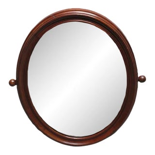 Vintage Art Nouveau Mirror with Wooden Frame For Sale