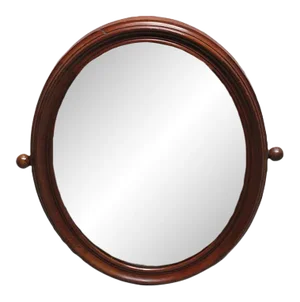 Vintage Art Nouveau Mirror with Wooden Frame