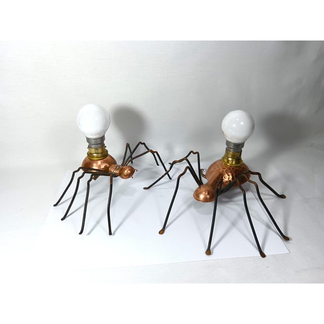 Vintage French Wall Lamps in Wrought Copper, 1990s, Set of 2 For Sale - Image 6 of 6