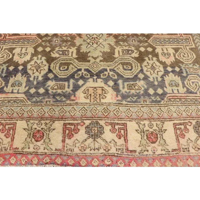 Mid 20th Century Vintage Persian Azerbaijan Rug, 04’00 X 08’10 For Sale - Image 5 of 10