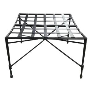Janus Et Cie Amalfi Stainless Steel Patio Ottoman, Attributed