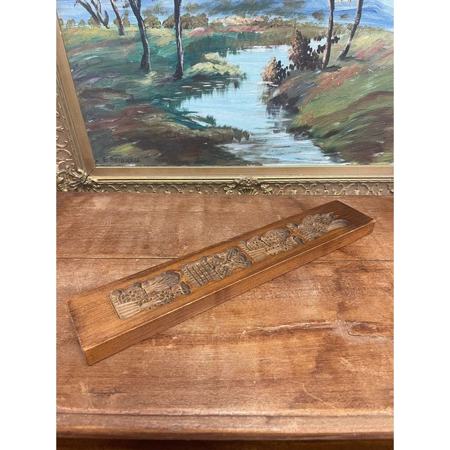 Wood Vintage Wooden Dutch Folk Style Cookie Mold Decorative Primitive Decor. For Sale - Image 7 of 7