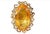 Metal Citrine With Diamonds Ring 14k Yellow Gold For Sale - Image 7 of 7