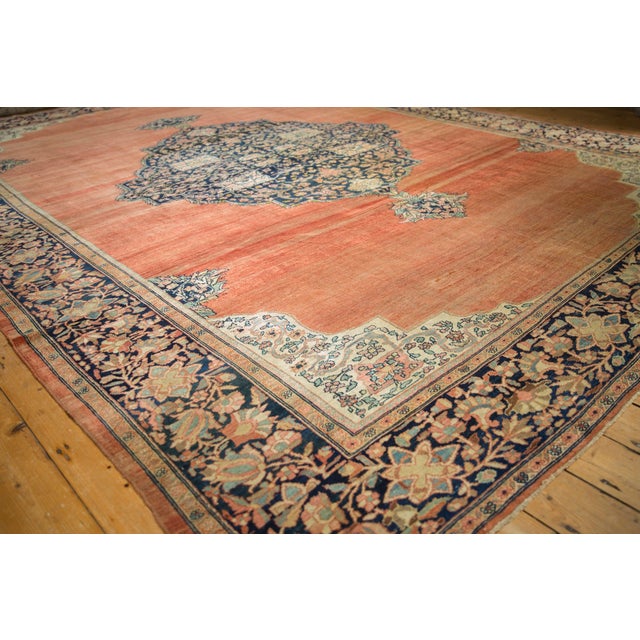 1920s Antique Persian Farahan Sarouk Medallion Wool Carpet For Sale - Image 18 of 18