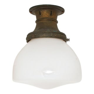 Vintage Church Opaline Ceiling Light, 1930s For Sale