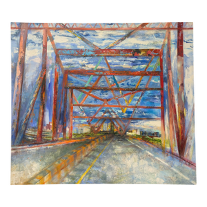 Mathews Bridge Ii, Abstract Expressionist Mixed-Media, Marsha Glazière