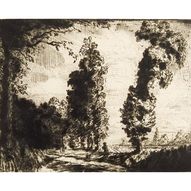 1930s The Greensted Road by George Herbert Rose Etching For Sale - Image 5 of 5