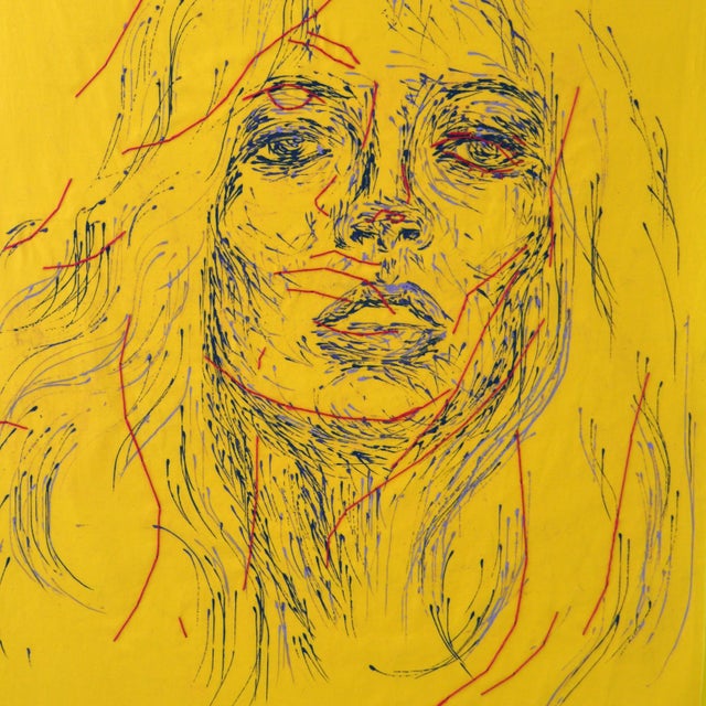 Abstract Ant Pearce "Kate #7 #6" 2016 Abstract Mixed Media Portrait For Sale - Image 3 of 5