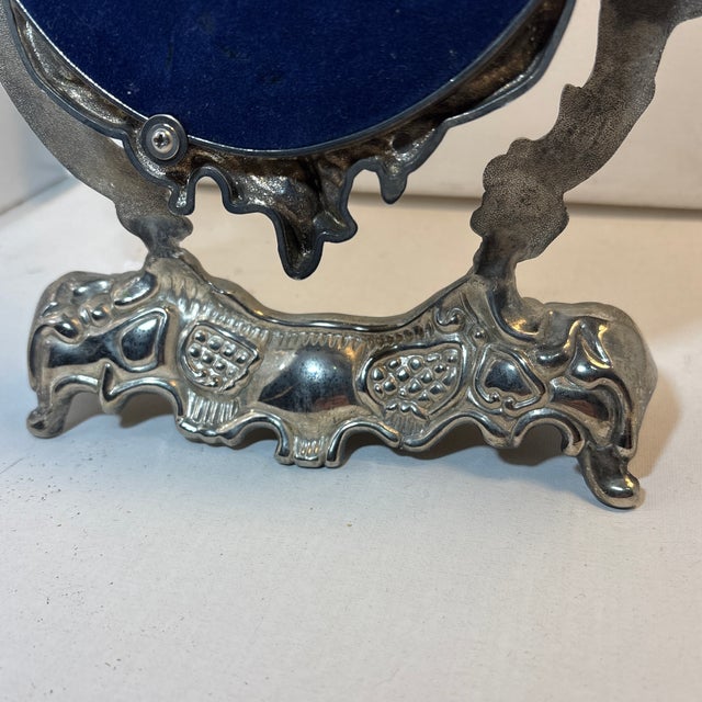 Vintage Ornate Vanity Mirror With Cherub Design For Sale - Image 9 of 11