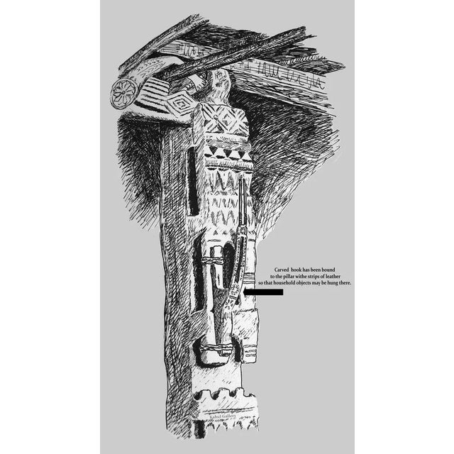 Antique Afghanistan Hand-Carved Hook Nuristan, 1890s For Sale - Image 12 of 13