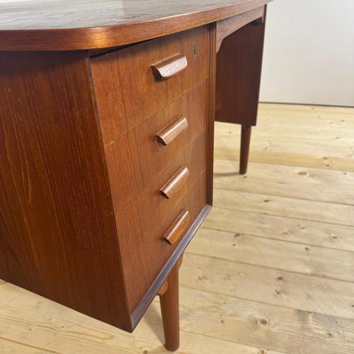 Mid-Century Teak Writing Desk by H.P. Hansen For Sale - Image 5 of 13