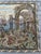 Discover the timeless elegance of this exquisite vintage French tapestry representing a 17th Century view of the ancient...