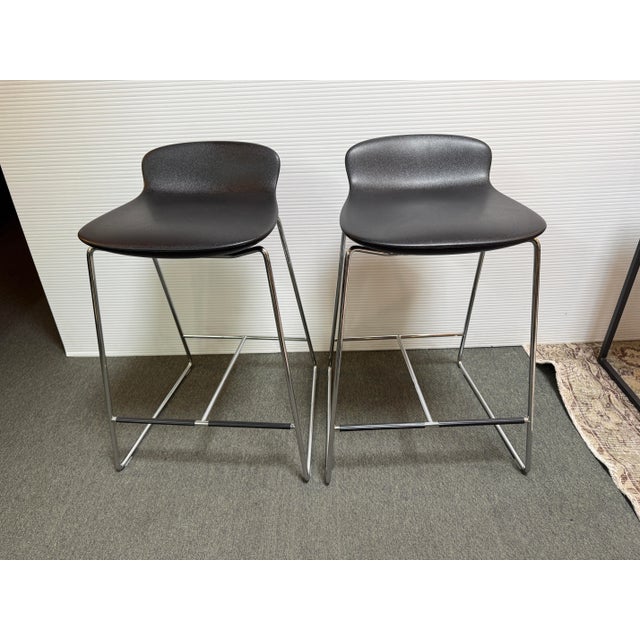 Postmodern Massimo Iosa Ghini for BRF Counter Stools, Pair For Sale - Image 3 of 12