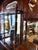 Wood Large Antique Edwardian Wall Mirror with Backboards, 1905 For Sale - Image 7 of 8