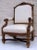 French Louis XIV Style Armchair with Carved Gilt Frame. For Sale In Denver - Image 6 of 6