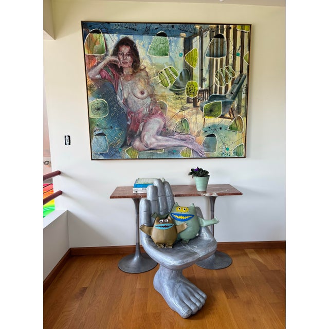 Mid-Century Modern Walter Myers Large-Scale Figurative Oil on Canvas, Signed and Dated 2007 For Sale - Image 3 of 11