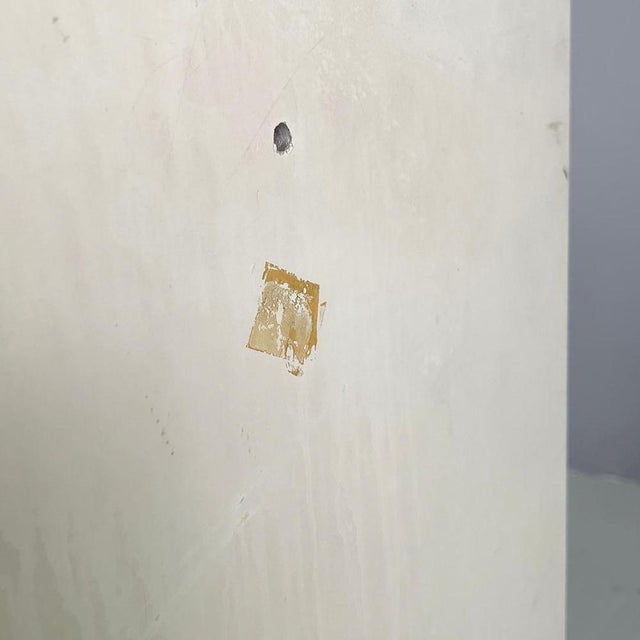 Modern Italian White Wooden Bedside Table with Shaped Top, 1980s For Sale - Image 15 of 18