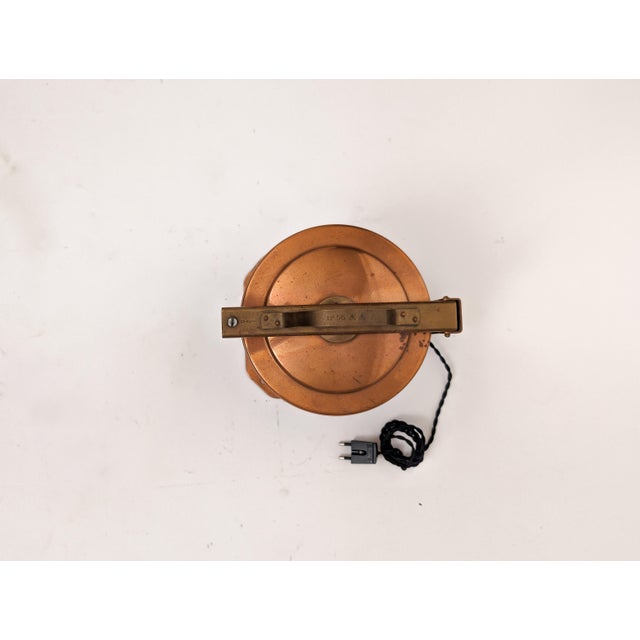 Pair of Port and Starboard Copper Ship's Navigational Lights, Midcentury For Sale - Image 4 of 10