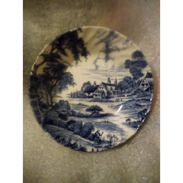 English Vintage Late 1950s Genuine Hand Engraving Rigeway Ironstone, Staffordshire, England, 48 Piece Set Serving Dishes. For Sale - Image 3 of 12