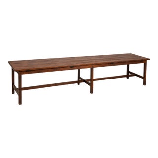 19th Century Long French Oak Refectory Table For Sale