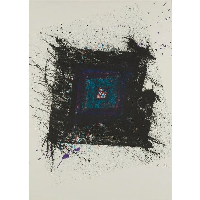 Wood “Paradise of Ash” Sam Francis (American 1923-1994) Framed Diptych For Sale - Image 7 of 12