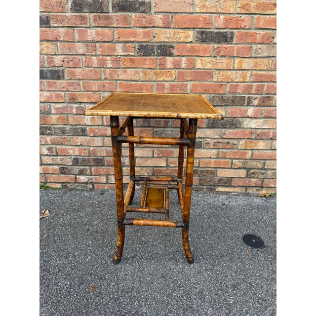 Rustic 19th Century Bamboo Side Table For Sale - Image 3 of 7