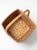 Vintage Woven Splint Market Basket With Handle For Sale - Image 10 of 13