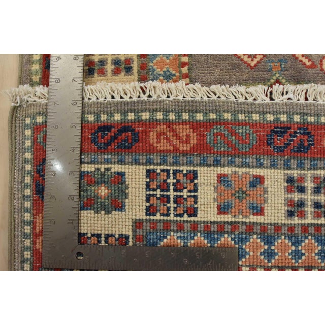Kazak Runner 2’7” X 9’8” Gray Wool Tribal Hand-Knotted Oriental Rug For Sale - Image 13 of 13