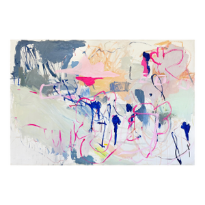 Contemporary Abstract Acrylic on Canvas "Fly" by Macha Poynder