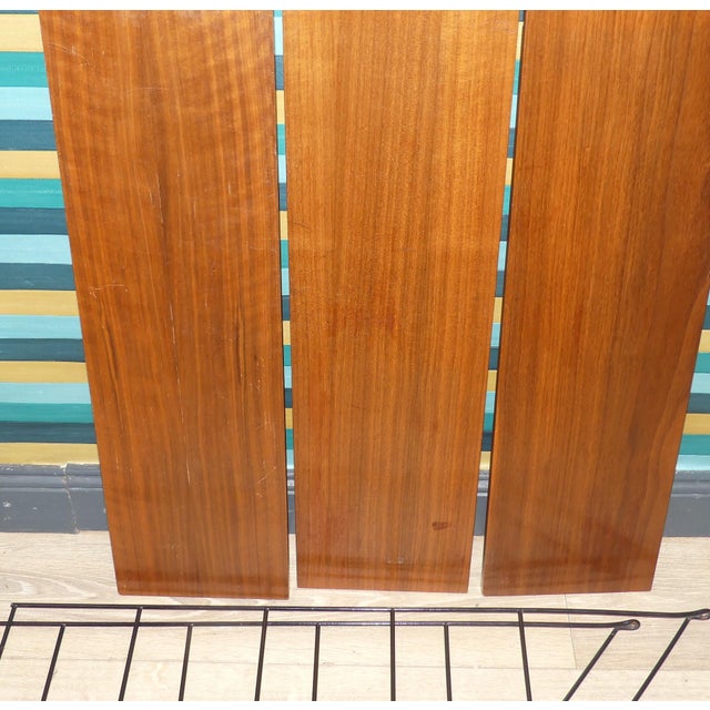 Vintage String Shelf in Walnut, 1960s For Sale - Image 10 of 12