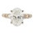 14k Yellow Gold 3.81ctw Oval Lab Grown Diamond Accented Engagement Ring, Size 5 For Sale